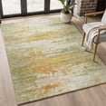thumbnail image 1 of Addison Rugs Mayfield Premium Machine Washable Transitional Abstract Aloe Rectangle Rug, 3' X 5' Machine Washable Transitional Abstract Aloe Oversized Sherpa Throw Blanket, 1 of 6