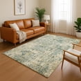 thumbnail image 1 of Addison Rugs Mayfield Premium Machine Washable Transitional Abstract Aloe Rectangle Rug, 3' x 5', 1 of 6