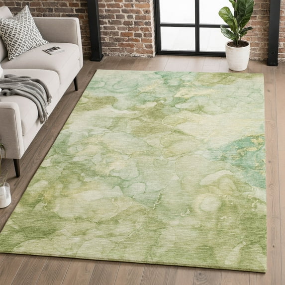 Addison Rugs Mayfield Premium Machine Washable Transitional Abstract Aloe Rectangle Rug, 5' x 7'6"
