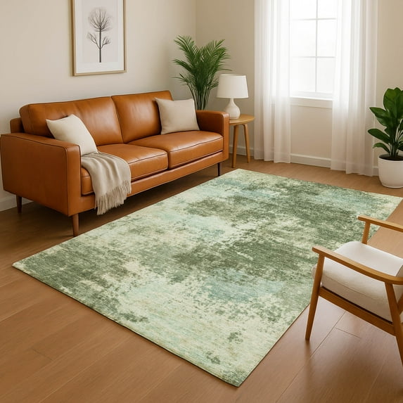 Addison Rugs Mayfield Premium Machine Washable Transitional Abstract Aloe Rectangle Rug, 8' X 10' Machine Washable Transitional Abstract Aloe Oversized Sherpa Throw Blanket