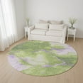 thumbnail image 1 of Addison Rugs Mayfield Premium Machine Washable Transitional Abstract Aloe Round Rug, 8' x 8', 1 of 6