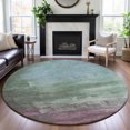 thumbnail image 1 of Addison Rugs Mayfield Premium Machine Washable Transitional Abstract Aloe Round Rug, 8' x 8', 1 of 4