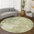 thumbnail image 1 of Addison Rugs Mayfield Premium Machine Washable Transitional Abstract Aloe Round Rug, 8' x 8', 1 of 6