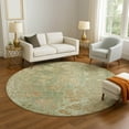 thumbnail image 1 of Addison Rugs Mayfield Premium Machine Washable Transitional Abstract Aloe Round Rug, 8' x 8', 1 of 6