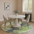 thumbnail image 1 of Addison Rugs Mayfield Premium Machine Washable Transitional Abstract Aloe Round Rug, 8' x 8', 1 of 6