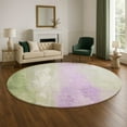 thumbnail image 1 of Addison Rugs Mayfield Premium Machine Washable Transitional Abstract Aloe Round Rug, 8' x 8', 1 of 6