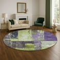 thumbnail image 1 of Addison Rugs Mayfield Premium Machine Washable Transitional Abstract Aloe Round Rug, 8' x 8', 1 of 6