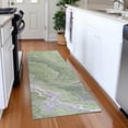 thumbnail image 1 of Addison Rugs Mayfield Premium Machine Washable Transitional Abstract Aloe Runner Rug, 2'3" X 7'6" Machine Washable Transitional Abstract Aloe Oversized Sherpa Throw Blanket, 1 of 6