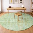 thumbnail image 1 of Addison Rugs Mayfield Premium Machine Washable Transitional Abstract Basil Round Rug, 8' x 8', 1 of 5