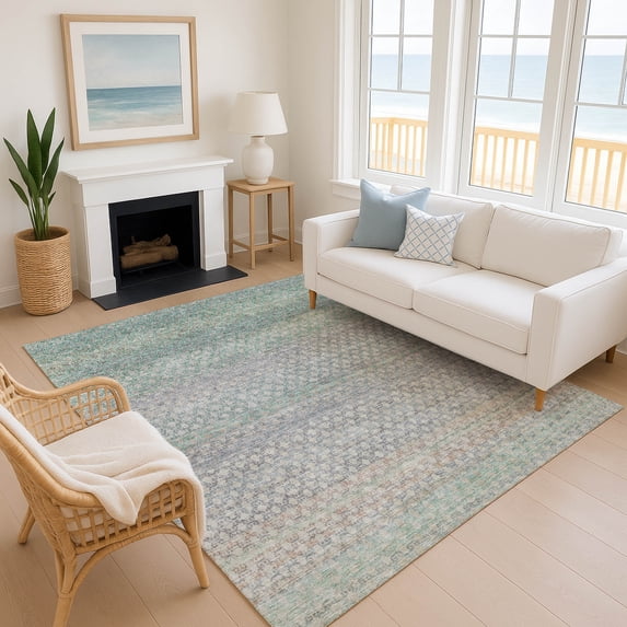 Addison Rugs Mayfield Premium Machine Washable Transitional Abstract Beige Rectangle Rug, 3' x 5'