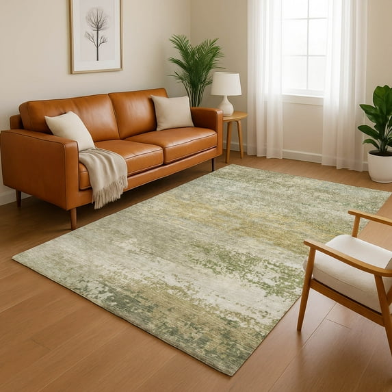 Addison Rugs Mayfield Premium Machine Washable Transitional Abstract Beige Rectangle Rug, 8' x 10'