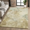 thumbnail image 1 of Addison Rugs Mayfield Premium Machine Washable Transitional Abstract Beige Rectangle Rug, 9' X 12' Machine Washable Transitional Abstract Beige Oversized Sherpa Throw Blanket, 1 of 6