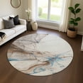 thumbnail image 1 of Addison Rugs Mayfield Premium Machine Washable Transitional Abstract Beige Round Rug, 8' x 8', 1 of 6