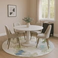 thumbnail image 1 of Addison Rugs Mayfield Premium Machine Washable Transitional Abstract Beige Round Rug, 8' x 8', 1 of 6