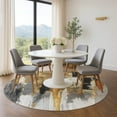 thumbnail image 1 of Addison Rugs Mayfield Premium Machine Washable Transitional Abstract Black Round Rug, 8' x 8', 1 of 6