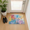 thumbnail image 1 of Addison Rugs Mayfield Premium Machine Washable Transitional Abstract Blue Rectangle Rug, 1'8" X 2'6" Machine Washable Transitional Abstract Blue Oversized Sherpa Throw Blanket, 1 of 6