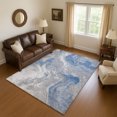 thumbnail image 1 of Addison Rugs Mayfield Premium Machine Washable Transitional Abstract Blue Rectangle Rug, 3' x 5', 1 of 7