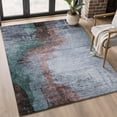 thumbnail image 1 of Addison Rugs Mayfield Premium Machine Washable Transitional Abstract Blue Rectangle Rug, 3' x 5', 1 of 6
