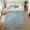 thumbnail image 1 of Addison Rugs Mayfield Premium Machine Washable Transitional Abstract Blue Rectangle Rug, 3' x 5', 1 of 7