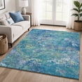 thumbnail image 1 of Addison Rugs Mayfield Premium Machine Washable Transitional Abstract Blue Rectangle Rug, 3' x 5', 1 of 6