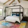 thumbnail image 1 of Addison Rugs Mayfield Premium Machine Washable Transitional Abstract Blue Rectangle Rug, 5' x 7'6", 1 of 7
