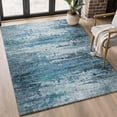 thumbnail image 1 of Addison Rugs Mayfield Premium Machine Washable Transitional Abstract Blue Rectangle Rug, 8' x 10', 1 of 6