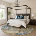 thumbnail image 1 of Addison Rugs Mayfield Premium Machine Washable Transitional Abstract Blue Round Rug, 8' x 8', 1 of 6