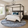 thumbnail image 1 of Addison Rugs Mayfield Premium Machine Washable Transitional Abstract Blue Round Rug, 8' x 8', 1 of 6