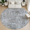 thumbnail image 1 of Addison Rugs Mayfield Premium Machine Washable Transitional Abstract Blue Round Rug, 8' x 8', 1 of 6