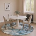 thumbnail image 1 of Addison Rugs Mayfield Premium Machine Washable Transitional Abstract Blue Round Rug, 8' x 8', 1 of 6