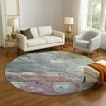 thumbnail image 1 of Addison Rugs Mayfield Premium Machine Washable Transitional Abstract Blue Round Rug, 8' x 8', 1 of 6
