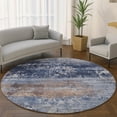 thumbnail image 1 of Addison Rugs Mayfield Premium Machine Washable Transitional Abstract Blue Round Rug, 8' x 8', 1 of 6
