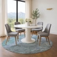 thumbnail image 1 of Addison Rugs Mayfield Premium Machine Washable Transitional Abstract Blue Round Rug, 8' x 8', 1 of 6