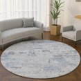 thumbnail image 1 of Addison Rugs Mayfield Premium Machine Washable Transitional Abstract Blue Round Rug, 8' x 8', 1 of 6