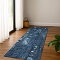thumbnail image 1 of Addison Rugs Mayfield Premium Machine Washable Transitional Abstract Blue Runner Rug, 2'3" x 7'6", 1 of 6
