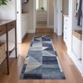 thumbnail image 1 of Addison Rugs Mayfield Premium Machine Washable Transitional Abstract Blue Runner Rug, 2'3" x 7'6", 1 of 5