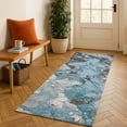 thumbnail image 1 of Addison Rugs Mayfield Premium Machine Washable Transitional Abstract Blue Runner Rug, 2'3" x 7'6", 1 of 6