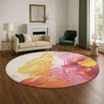 thumbnail image 1 of Addison Rugs Mayfield Premium Machine Washable Transitional Abstract Blush Round Rug, 8' x 8', 1 of 6