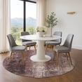 thumbnail image 1 of Addison Rugs Mayfield Premium Machine Washable Transitional Abstract Blush Round Rug, 8' x 8', 1 of 6