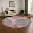 thumbnail image 1 of Addison Rugs Mayfield Premium Machine Washable Transitional Abstract Blush Round Rug, 8' x 8', 1 of 6