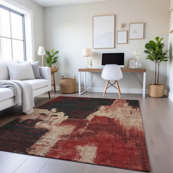 Addison Rugs Mayfield Premium Machine Washable Transitional Abstract Brick Rectangle Rug, 8' x 10'