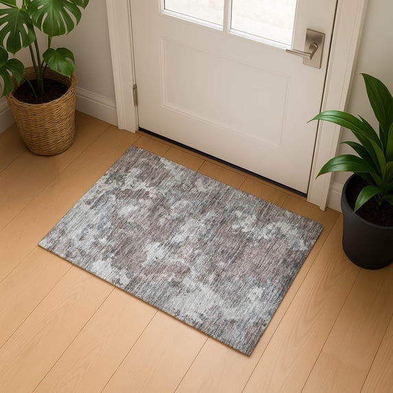 Addison Rugs Mayfield Premium Machine Washable Transitional Abstract Brown Rectangle Rug, 1'8" x 2'6"