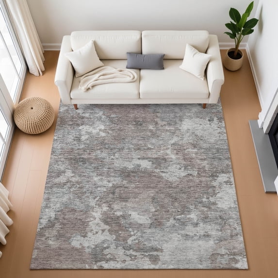 Addison Rugs Mayfield Premium Machine Washable Transitional Abstract Brown Rectangle Rug, 2'6" x 3'10"