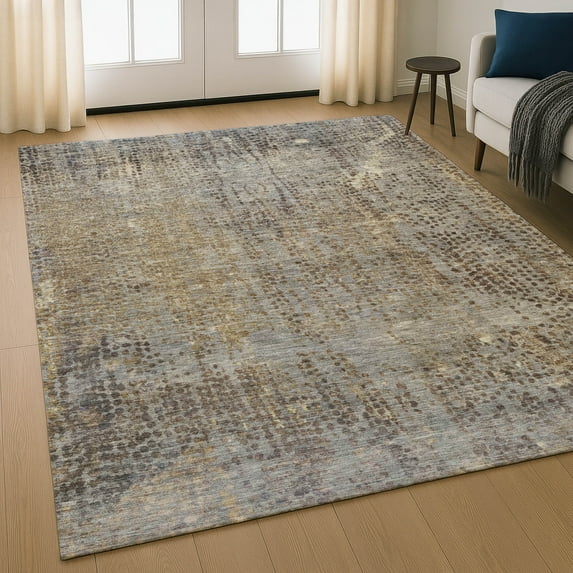 Addison Rugs Mayfield Premium Machine Washable Transitional Abstract Brown Rectangle Rug, 3' X 5' Machine Washable Transitional Abstract Brown Oversized Sherpa Throw Blanket