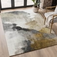 thumbnail image 1 of Addison Rugs Mayfield Premium Machine Washable Transitional Abstract Brown Rectangle Rug, 3' x 5', 1 of 6