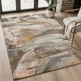 thumbnail image 1 of Addison Rugs Mayfield Premium Machine Washable Transitional Abstract Brown Rectangle Rug, 5' X 7'6" Machine Washable Transitional Abstract Brown Oversized Sherpa Throw Blanket, 1 of 6