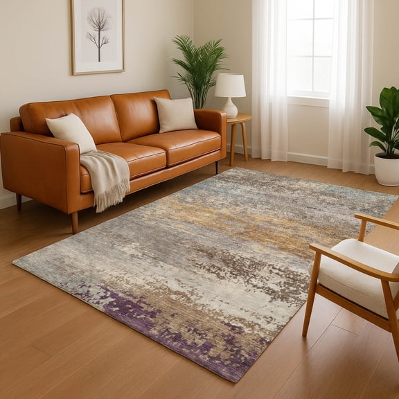 Addison Rugs Mayfield Premium Machine Washable Transitional Abstract Brown Rectangle Rug, 9' X 12' Machine Washable Transitional Abstract Brown Oversized Sherpa Throw Blanket