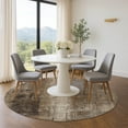 thumbnail image 1 of Addison Rugs Mayfield Premium Machine Washable Transitional Abstract Brown Round Rug, 8' x 8', 1 of 6