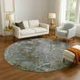 thumbnail image 1 of Addison Rugs Mayfield Premium Machine Washable Transitional Abstract Brown Round Rug, 8' x 8', 1 of 6