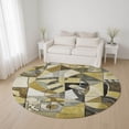 thumbnail image 1 of Addison Rugs Mayfield Premium Machine Washable Transitional Abstract Brown Round Rug, 8' x 8', 1 of 6